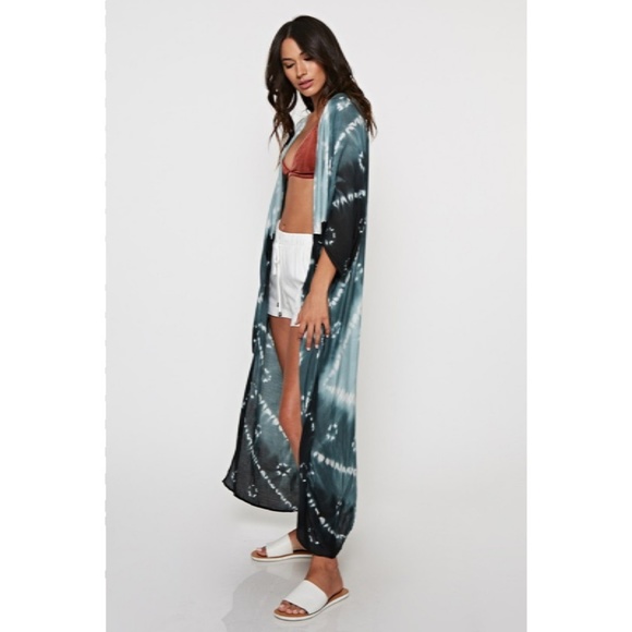 Diamond Tie Dye Split Front Caftan New One Size - Picture 2 of 8